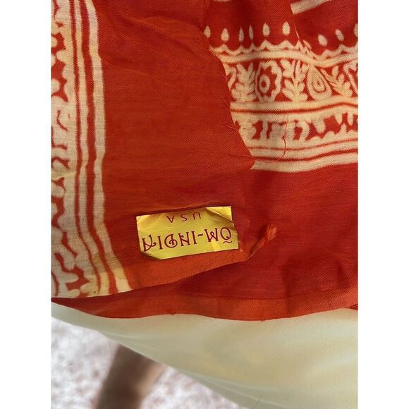 COPY - 1 Om Aum Handblock Print Hindu Yoga Meditation Indian Desi Boho Chunni S… - Picture 3 of 4